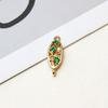 Diy Acessórios Cobre Micro-incrustado Zircon Palace Retro Oco Oval Diamante Pingente Brincos Hairpin Pulseira Material