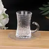 Comercio Exterior Estilo Turco Taza con Asa de Vidrio Taza para Té Negro Taza de Café Juego de Té Kung Fu Taza de Té con Asa Copa de Vino Asa Rota