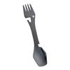 Vajilla multiusos para acampar al aire libre, práctica vajilla de acero inoxidable, cuchillo, tenedor y cuchara multiusos, vajilla cuatro en uno para acampar.