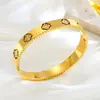 Acero de Titanio Cuatro Diamantes Trébol de Cuatro Hojas Calado de Alta Gama Oro de 18 Quilates Acero Inoxidable Pulsera de Trébol y Diamante Venta Caliente Transfronteriza