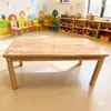 Mesa y silla de madera maciza para jardín de infantes, juego de mesa, juguete para bebé, escritorio de aprendizaje de educación temprana, escritorio para manualidades y escritura