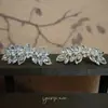 Acessórios de Cabeça para Novo Banquete de Casamento Transfronteiriço, Acessórios de Cabelo com Pérolas e Strass, Presilha de Mola de Cristal, Pente de Liga de Metal de Alta Qualidade, Acessórios para Noivas