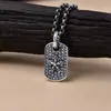 Collar de marca militar de plata de ley 925 moda masculina personalidad retro estrella de cinco puntas colgante masculino accesorios colgante venta al por mayor