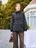 Chaqueta Cortavientos de Color Contrastante de Longitud Media Estilo Coreano para Mujeres de Talla Grande 150kg mm Nuevo Estilo Otoño 2024