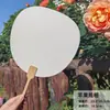 Kit de Materiales para Abanico de Laca DIY, Juego Completo de Abanicos en Blanco con Texto, Accesorios para Montaje de Puesto, Abanicos Redondos Completamente Terminados