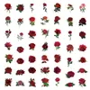 60 adesivos não repetem plantas românticas rosas vermelhas deslumbrantes adesivos para material de colagem concha de celular decorativa caneca