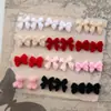 Accesorios para Uñas con Moño de Cinta Afelpada Rosa y Blanco Corbata de Moño Roja Oso de Peluche Decoraciones para Uñas Venta al por Mayor