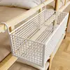 Cesta Colgante para Mesita de Noche de Dormitorio Estante de Almacenamiento para Mesita de Noche Estudiante Universitario Litera Estante para Snacks Cesta de Almacenamiento para Dormitorio Almacenamiento sin Taladro