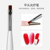 Ferramentas de Manicure Caneta Gel de Haste Branca Cabeça Redonda Caneta Fototerapia Boca Plana Pincel para Cola de Unha de Extensão Caneta de Fototerapia Única Manicure