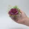 291 Venta al por mayor de fábrica Boutonnières de Boda para Novio y Novia en Stock Entrega Rápida Transfronterizo Estilo Occidental Temática de Bosque Boda Blanca y Verde
