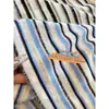 Camiseta de Manga Larga a Rayas Bloque de Color Suave y Pegajosa, Relajada, Capa Base para Mujer, Otoño/Invierno, Nuevo H092804