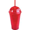 Vaso de Pajilla Semi-Circular de Doble Capa Imprimible de 12/16/22 oz con Diferentes Tapas, Material PS con Pajilla