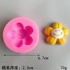 Girasol Cara Sonriente a Humano Kwai Plegable Pastel de Azúcar Molde de Silicona Molde de Chocolate DIY Molde de Aromaterapia Molde de Yeso para Verter