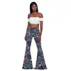 Pantalones Acampanados Estampados de Moda para Mujer Transfronterizos Amazon Wish Pantalones de Campana