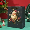 Bolsas de Regalo Populares Navideñas Transfronterizas, Bolsas de Tote Navideñas de Dibujos Animados, Bolsas de Regalo de Cartón Blanco, Bolsas de Regalo Souvenir de Año Nuevo y Navidad