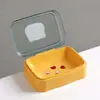 Porta Sabonete de Plástico com Tampa, Caixa de Sabonete Portátil à Prova d'Água, Recipiente de Armazenamento de Sabonete para Casa e Viagem para Manter o Sabonete Seco[][S13]