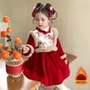 Atuendo de Año Nuevo para Niñas, Nuevo Estilo Hanfu de Invierno 2026, Ropa Infantil de Estilo Chino Nuevo de Invierno para Niñas