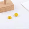 Accesorios para joyería hechos a mano DIY Corea del Sur madera maciza polígono geométrico perforado mitad píldora pendientes colgantes material accesorios