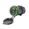 Novo Carregador de Carro Duplo USB à Prova d'Água Modificado para Motocicleta com Carregamento Super Rápido PD para Celular e Display Digital