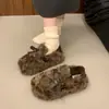 Zapatos con Plataforma de Suela Gruesa para Aumentar Altura, Forrados de Piel, para Mujer, Ropa de Exterior, Nueva Moda de Invierno 2026, Versátiles, sin Cordones, Zapatos Wawawa, Zapatos de Algodón Peludo
