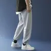 Pantalones de Chándal de Primavera y Otoño para Hombre Marca de Moda Pierna-dedo Sueltos Rectos Pantalones Deportivos Hombre Estilo Coreano de Moda Cordón Casual Longitud de Tobillo Pantalones