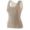 Chaleco calentador de vientre cálido de otoño e invierno con bolsillos, chaleco térmico de doble bolsillo para mujer, capa base forrada de forro polar, estilo popular, envío directo disponible