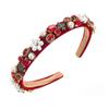 Moda Europeia e Americana Nova Faixa de Pérola Incrustada de Diamante Cabelo Pressionado Feminino Grampo de Cabelo de Borda Fina Elegante All-match Lavagem de Rosto Imitação de Pérola Headband