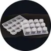 Caixa de Embalagem Especial para Dumplings, Bandeja Plástica para 12 Dumplings, Bandeja Blister para Alimentos Congelados, Embalagem Interna Blister