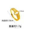 Anillo Mariposa Flor Estilo Étnico de Moda, Elegante Oro de Arena Vietnamita Incrustado con Corona de Circonita Anillo Hueco para Dedo Índice Suministro de Joyería