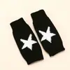 Guantes de media mano de estrella de cinco puntas para hombres y mujeres, guantes de punto cálidos de otoño e invierno, guantes cálidos de moda de media mano, mangas falsas versátiles