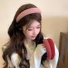 Diadema Retro Roja para Mujer Francesa de Ala Ancha Antideslizante Presión Diadema para el Cabello Elegante Popular Horquilla para el Cabello de Cráneo Alto Adorno para el Cabello
