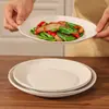 Platos desechables grandes de cáscara de arroz de grado alimenticio, engrosados de alta gama, redondos, vajilla para bodas y Año Nuevo