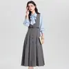 Primavera 2026 Nuevo Chaleco de Alta Gama para Maestra Vestido Traje de Entrevista Azul Marino Vestido Profesional para Mujeres