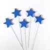 Globo de nube estrella de cinco puntas tarjeta para pastel de cumpleaños decoración de inserción diseño de ambiente de cumpleaños tarjeta de esponja para hornear