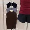 Ruoxin 26 nueva colección de otoño estilo coreano chaleco de punto de cuello medio alto