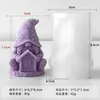 Molde de Silicona para Vela Aromática de Gnomo Navideño Sin Rostro de Anciano de Transfronterizo, Molde para Adorno de Vela de Yeso de Duende