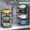 Estante de Almacenamiento de Cocina Estante para Ollas Organizador de Utensilios Estante de Almacenamiento debajo del Fregadero Partición Interna para Gabinete Doméstico Multicapa