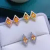 Los Pendientes Naturales de Fanta Tienen Buenos Colores y Todos Son Finos. Plata S925 Finamente Incrustada con la Piedra Principal de Tamaño 4*5mm