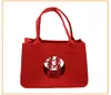 Bolsa de fieltro con el personaje de la felicidad, Bolso tote de fieltro, Tela no tejida hueca, Bolsa de regalo para bodas y Festival de Primavera con el personaje de la bendición, Bolsa de regalo de recuerdo al por mayor
