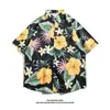 Camisa Hawaiana de Manga Corta Camisa de Manga Corta para Hombre Verano Nuevo Playa Camisa Floral Ropa de Pareja Camisa Holgada