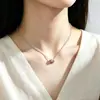 Colar Minimalista de Luxo em Formato de Cintura para Mulheres, Estilo Influenciador do Tiktok, Pingente de Conta da Sorte, Corrente para Clavícula, Aço Titânio Banhado a Ouro 14K
