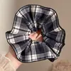 Elástico de Cabelo com Laço de Alta Qualidade Estilo Coreano para Mulheres, Corda de Cabelo Elegante, Flor de Cabelo Grande Estilo Preguiçoso, Faixa de Cabelo Elástica
