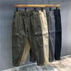 Overoles Japoneses para Hombre Pantalones Casuales Holgados Otoño Pantalones de Trabajo Resistentes al Desgaste para Protección Laboral en Sitio de Hombres