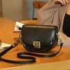 Bolso de Hombro de Cuero de Vaca de Primera Capa Curtido Vegetal para Mujer, Bolso Cruzado de Moda, Diseño de Nicho, Bolso Silla Retro de Color Contrastante, Bolso de Cuero Genuino para Mujer