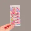 Grampo de Cabelo Infantil Menina Fofo Desenho Animado Grampo de Cabelo Bebê Grampo para Cabelo Quebrado Testa de Menina Pequena BB Clip Adorno de Cabeça Acessórios de Cabelo Azul
