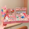 Set de Regalo Caja de Accesorios para el Cabello Infantil, Pinzas para el Cabello Estilo Princesa para Niñas, Gomas para el Cabello, Adornos para la Cabeza Lindos de Dibujos Animados, Regalo de Cumpleaños, Estilo de Alta Gama