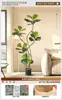Planta Artificial Verde Black Diamond con un Toque de Lujo para Decoración de Sala de Estar, Planta de Interior Grande en Maceta, Árbol Falso, Planta Biomimética