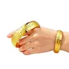 Mismo estilo que el brazalete abierto ancho de loto de la joyería para mujer, color duradero, estilo chino nuevo vintage, brazalete color oro arena al por mayor
