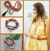 Cuentas Redondas de Madera Maciza con Textura Natural 6-12MM Cuentas Rojas Birmanas Pulsera de Rosario Hecha a Mano Accesorios de Joyería para Pulsera