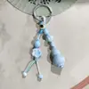 Llavero de Cerámica de Jingdezhen con Forma de Manzana Estilo Étnico Colgante para Bolsa Tejida Puesto Artístico de Mercado Nocturno Pequeños Accesorios Venta al por Mayor en Stock